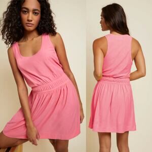 Nation LTD | Pima Cotton Tank Dress in Flamingo Pink S